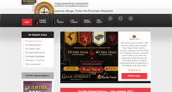 Desktop Screenshot of bonusnopurchaserequired.com